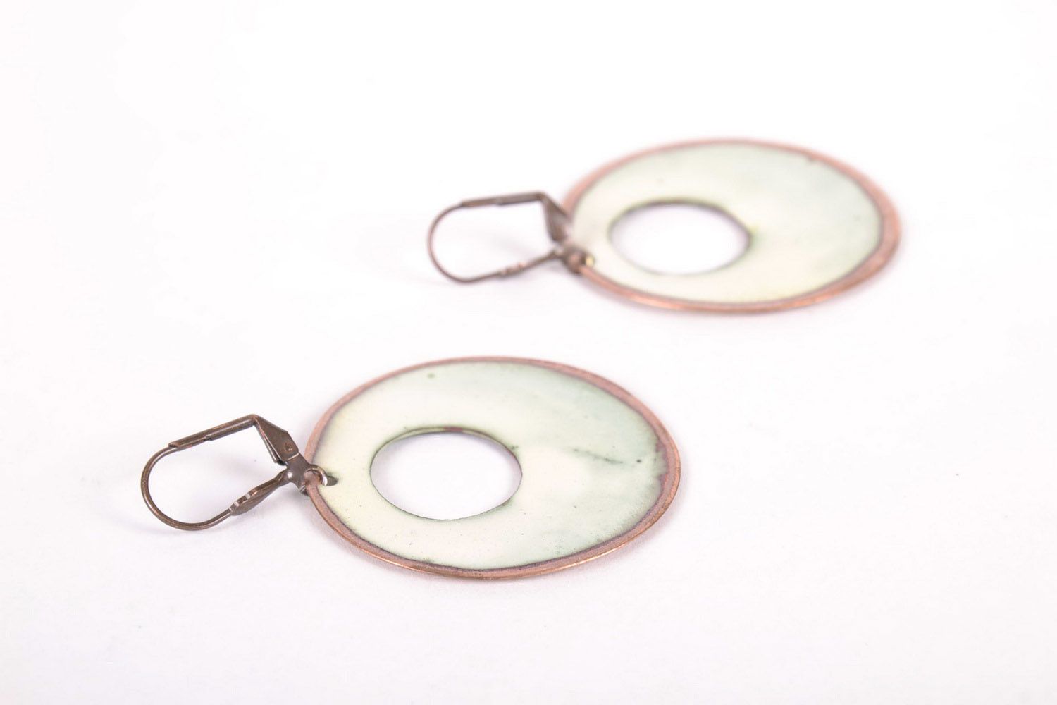 Copper Round Earrings  photo 2