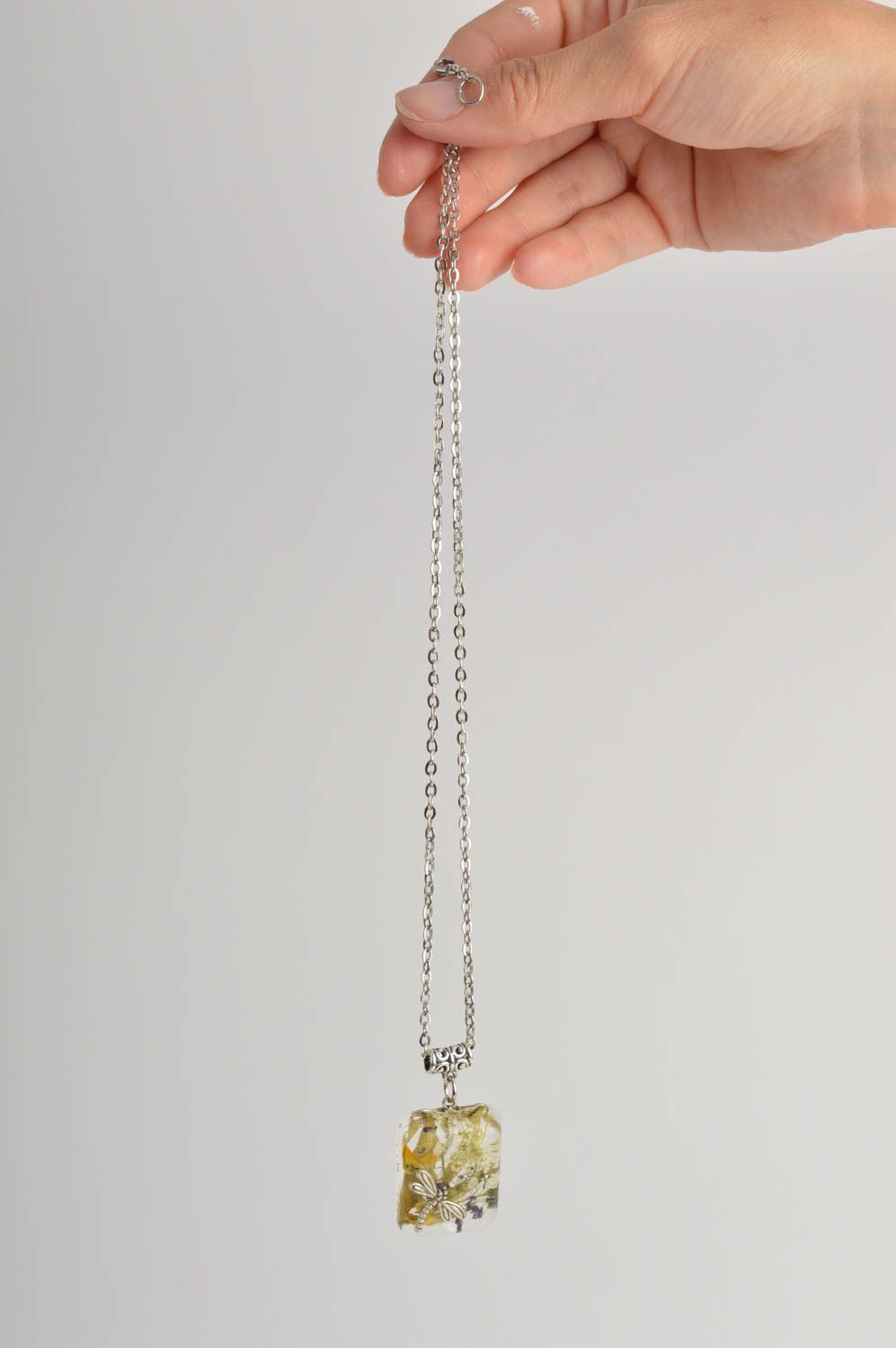 Handmade pendant unusual pendant designer accessory gift ideas resin jewelry photo 5