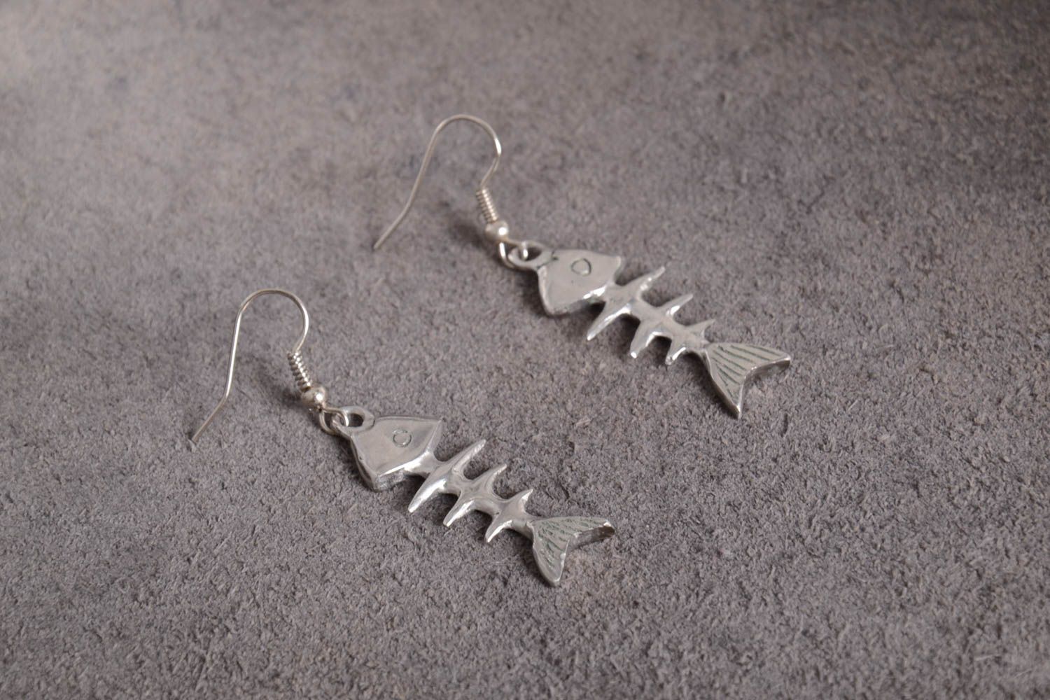 Unusual handmade metal earrings design stainless steel beautiful jewellery photo 1