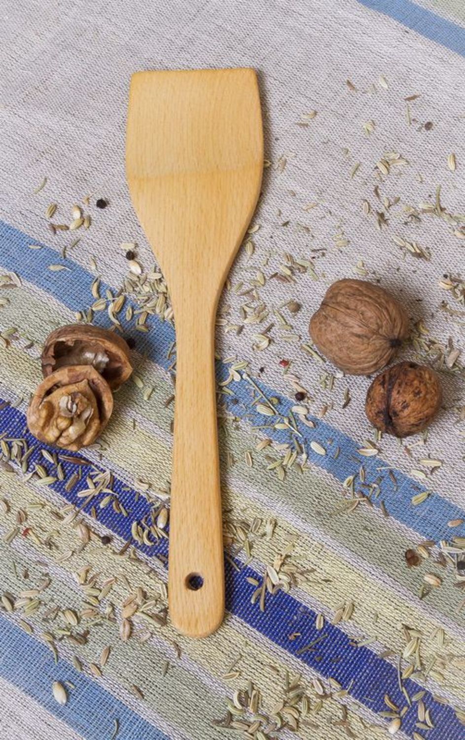 Paletta di legno per cucina fatta a mano Cucchiaio di legno Posate di legno
 foto 1