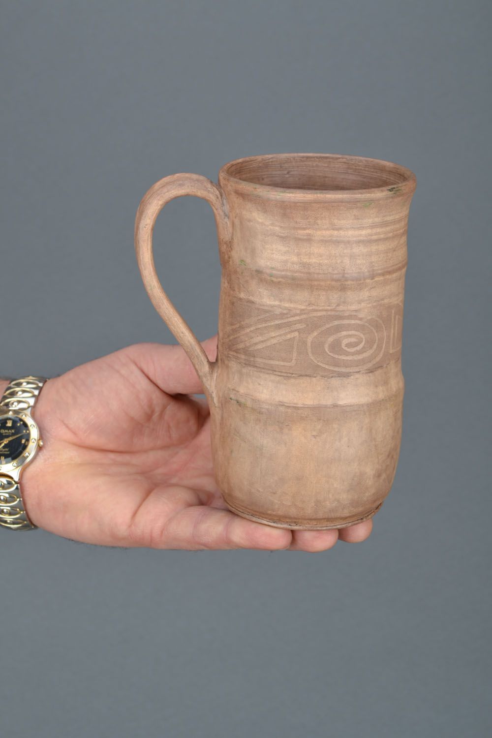 Ceramic beer mug kilned with milk photo 2