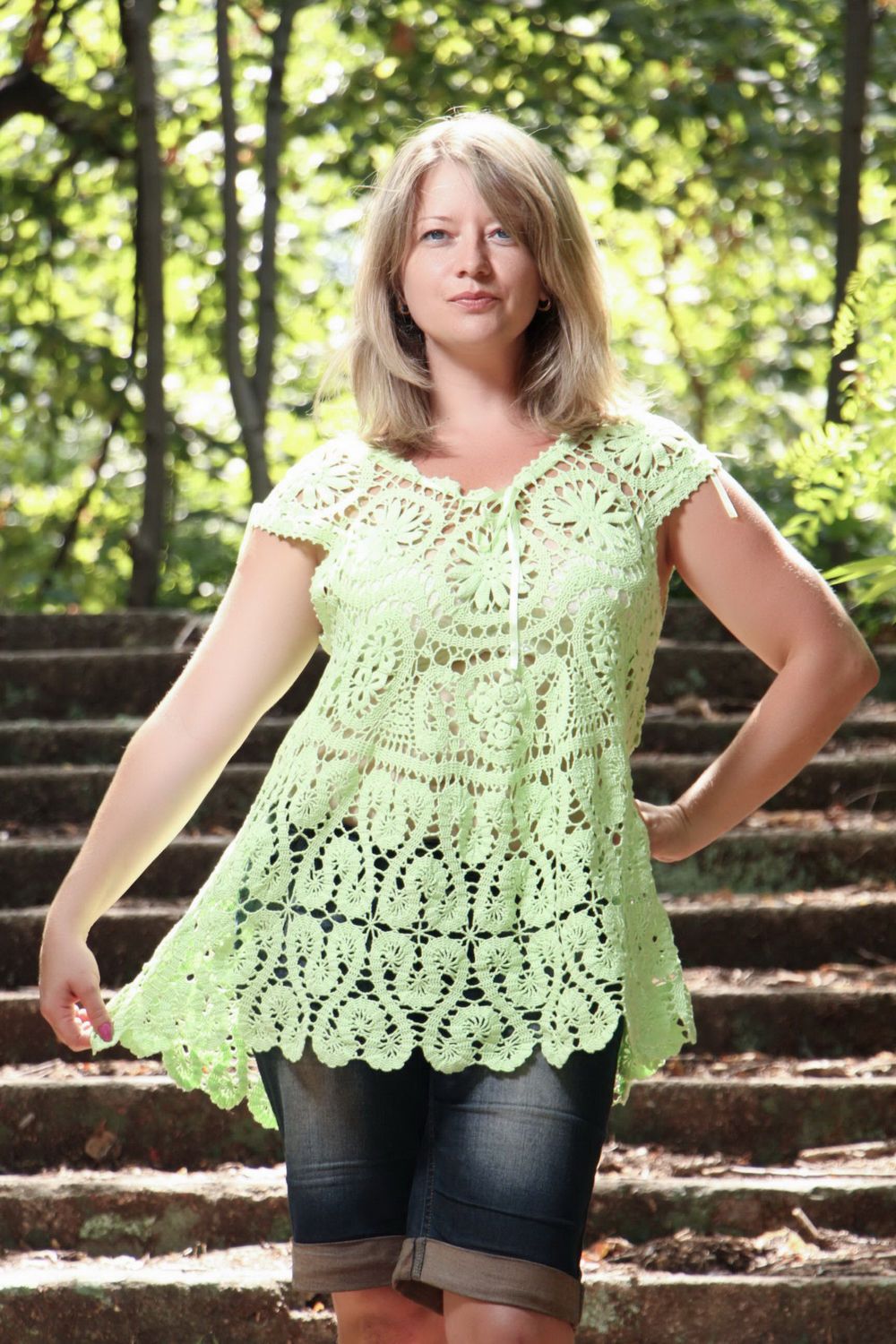 Knitted cotton tunic photo 1