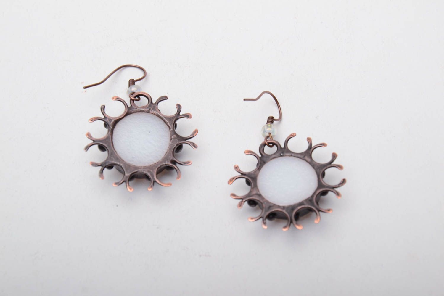 Handmade stained glass earrings photo 4