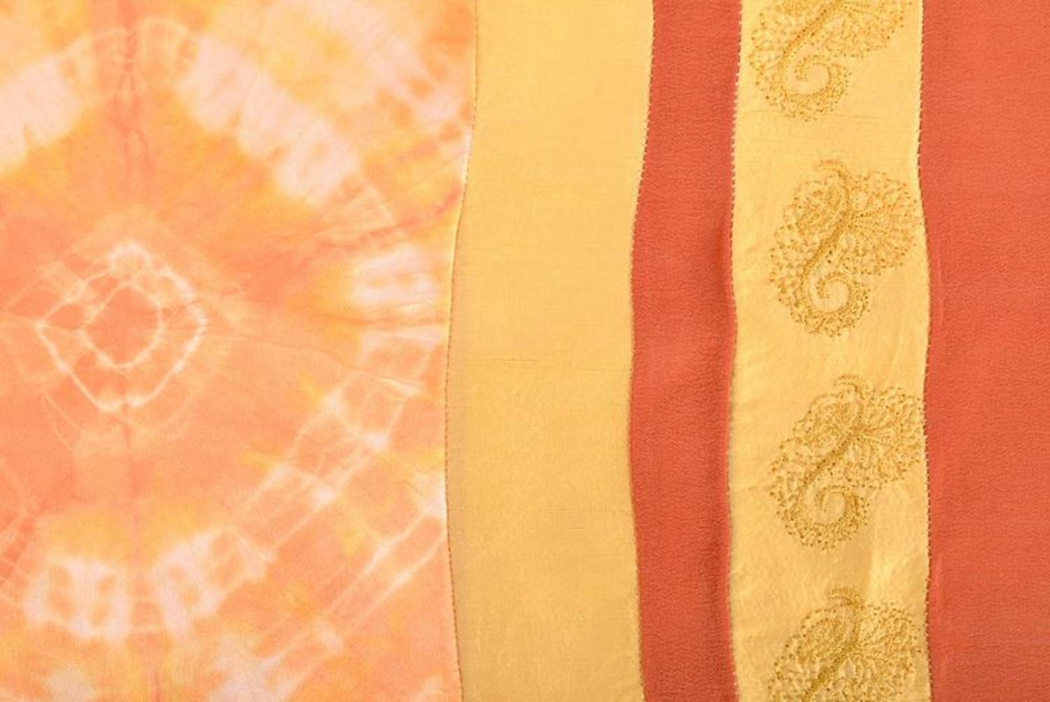 Pañuelo de seda con la técnica de patchwork foto 4