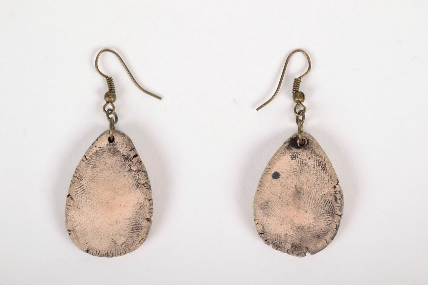 Clay and glass earrings photo 3