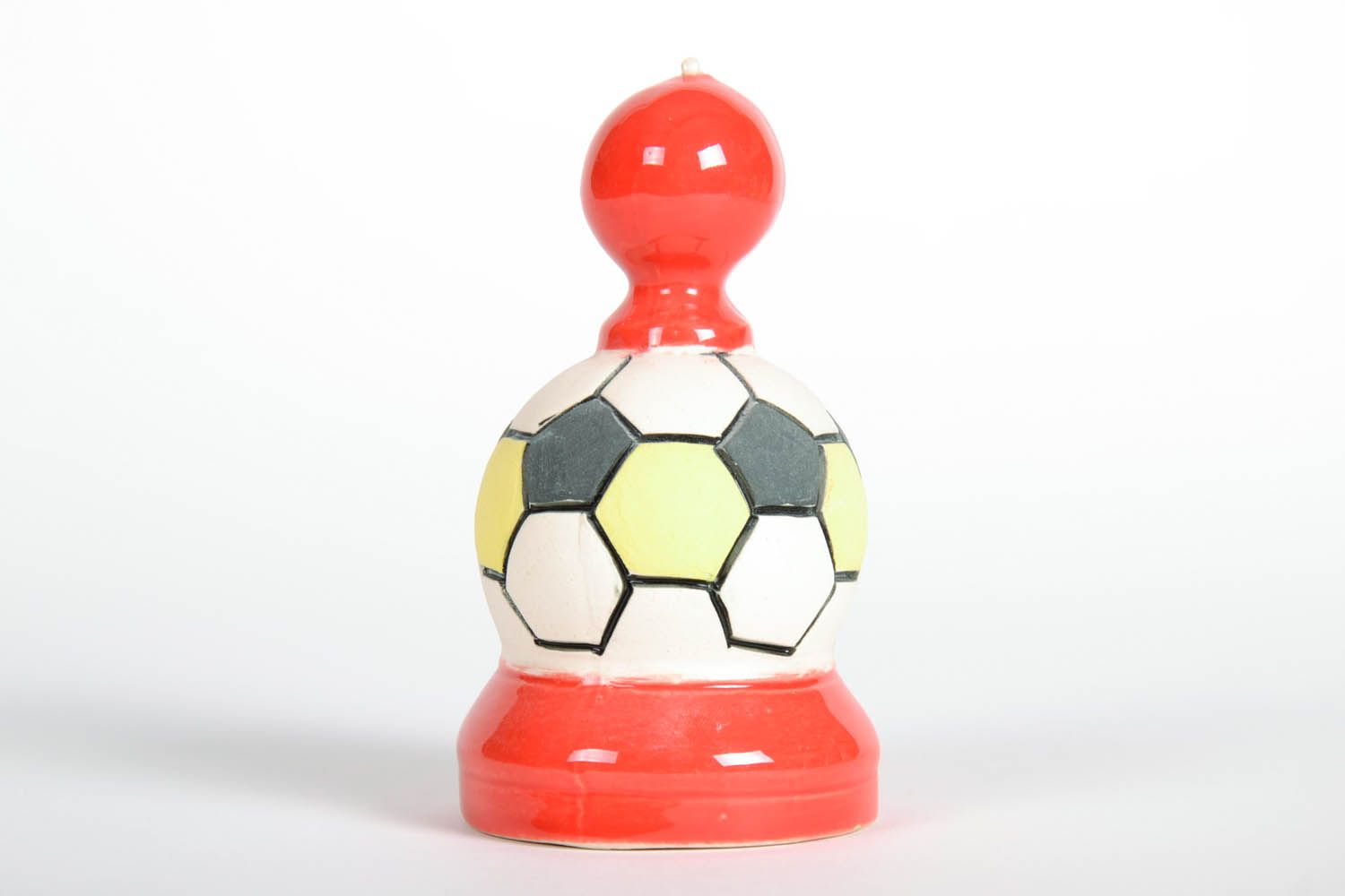 Homemade ceramic bell Football Fan photo 5