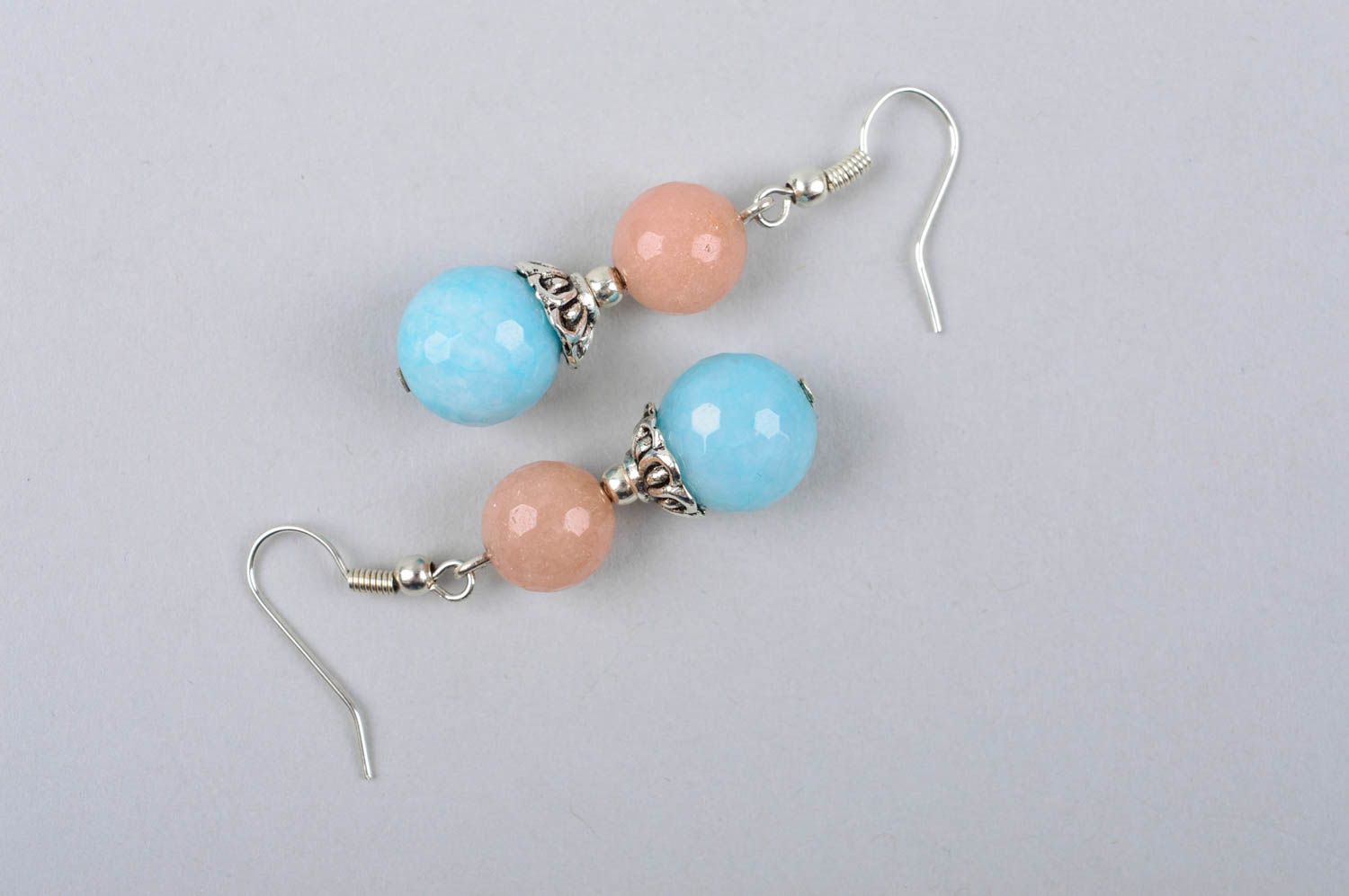 Handmade earrings agate pendant fashion natural stone accessory woman gift idea photo 5