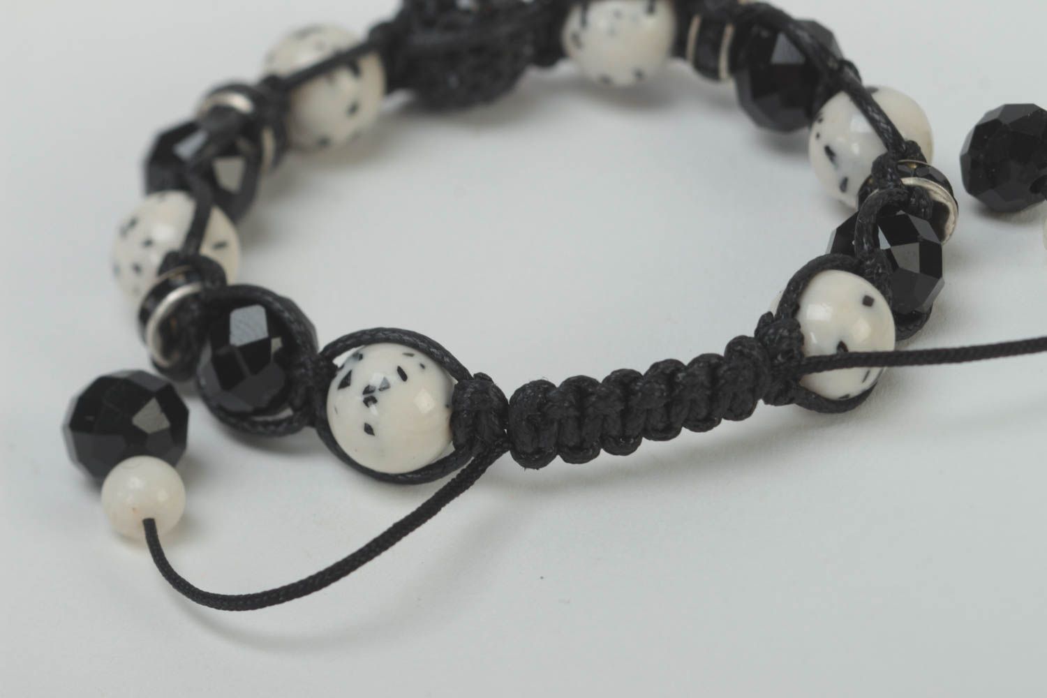 Stylish handmade braided cord bracelet beaded bracelet designs gifts for her photo 5