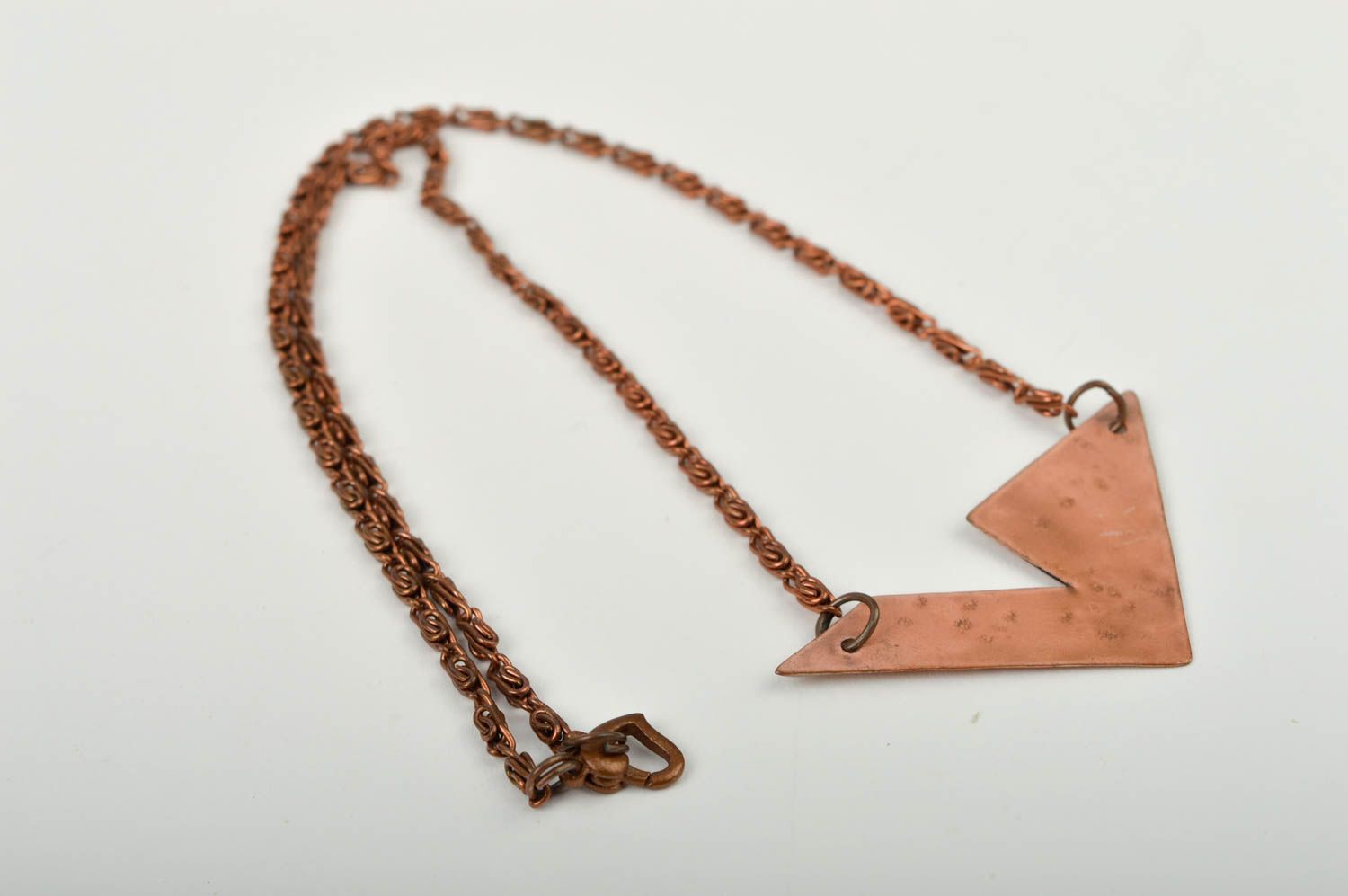 Handmade copper female pendant stylish metal pendant elegant jewelry gift ideas photo 5