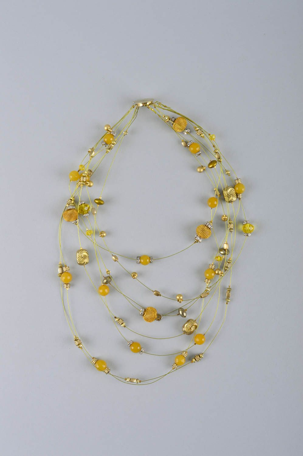 Natural stones handmade necklace designer unique accessory present for woman photo 2