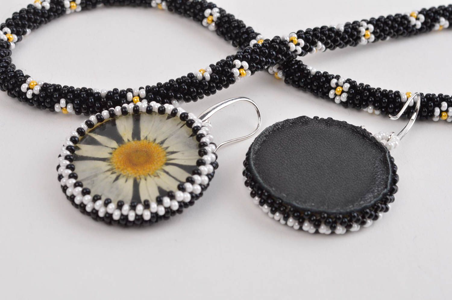Handmade earrings designer jewelry gift ideas unusual beaded cord gift for women photo 4
