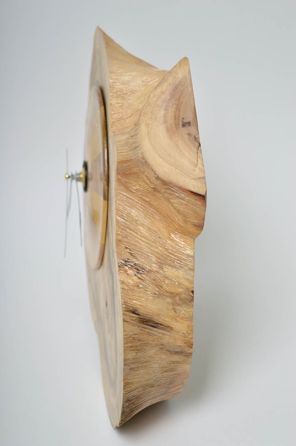 Reloj de pared hecho a mano de madera regalo original elemento decorativo  foto 4