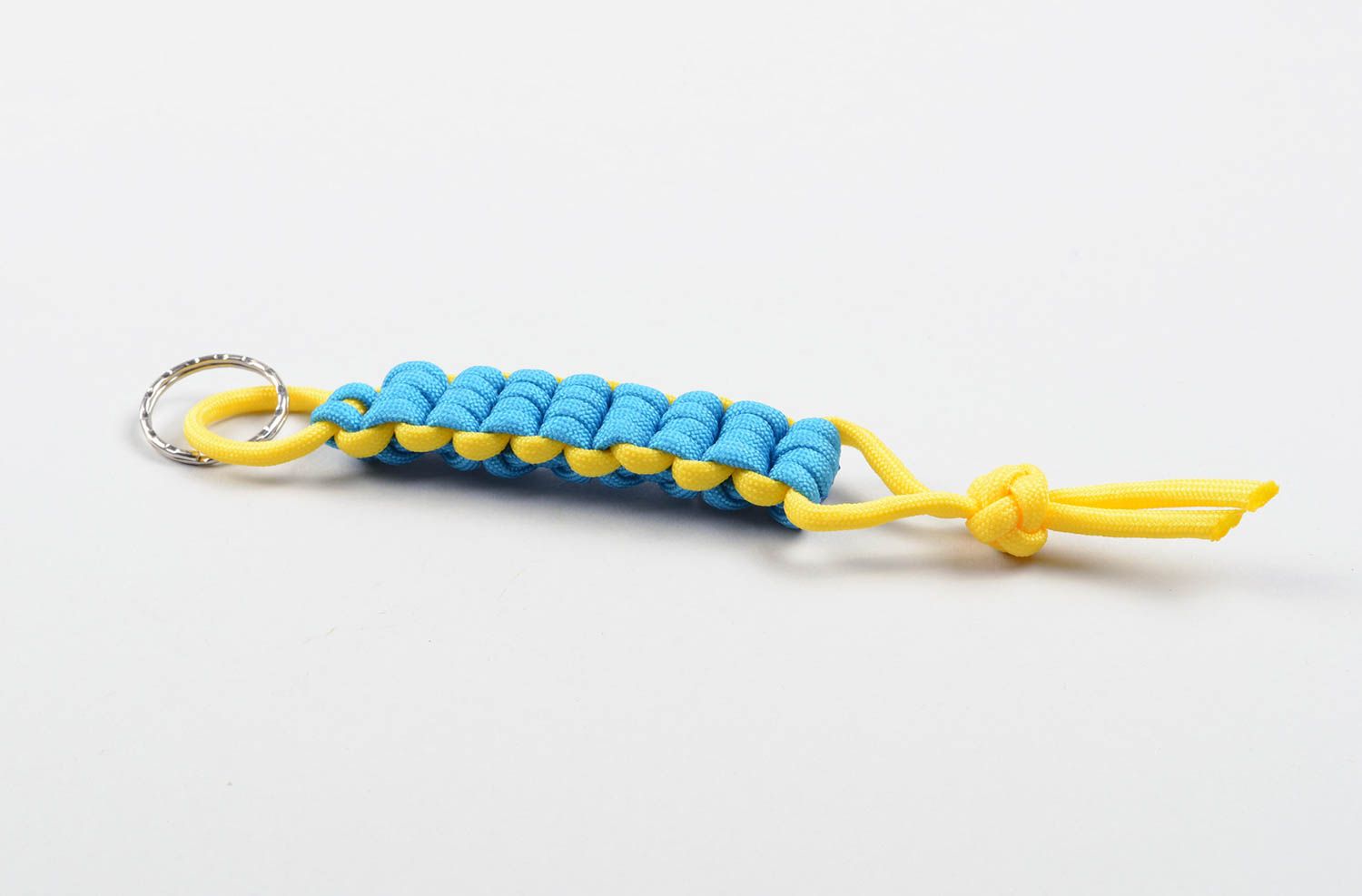 Handmade designer blue keychain stylish accessory for keys cute souvenir photo 2
