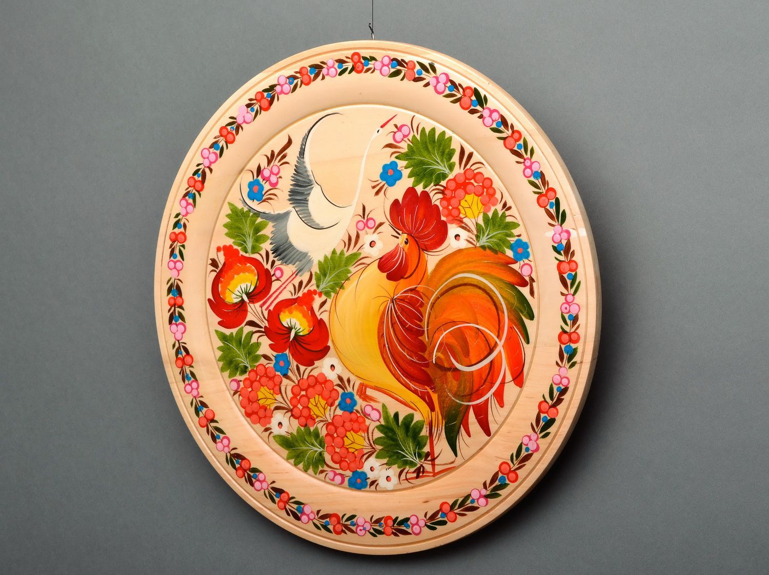 Decorative plate, petrikov painting photo 1