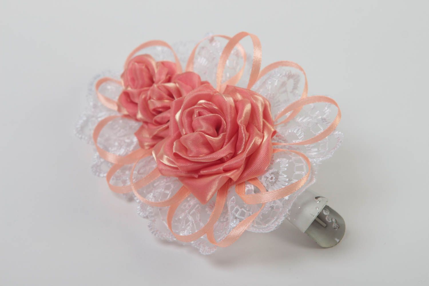 Handmade hair barrette flower hair accessories gifts for baby girls hair clip photo 3