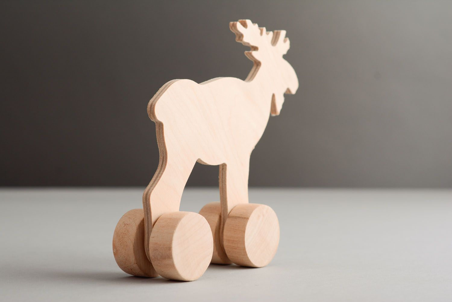 Wooden blank for wheeled toy Elk photo 4