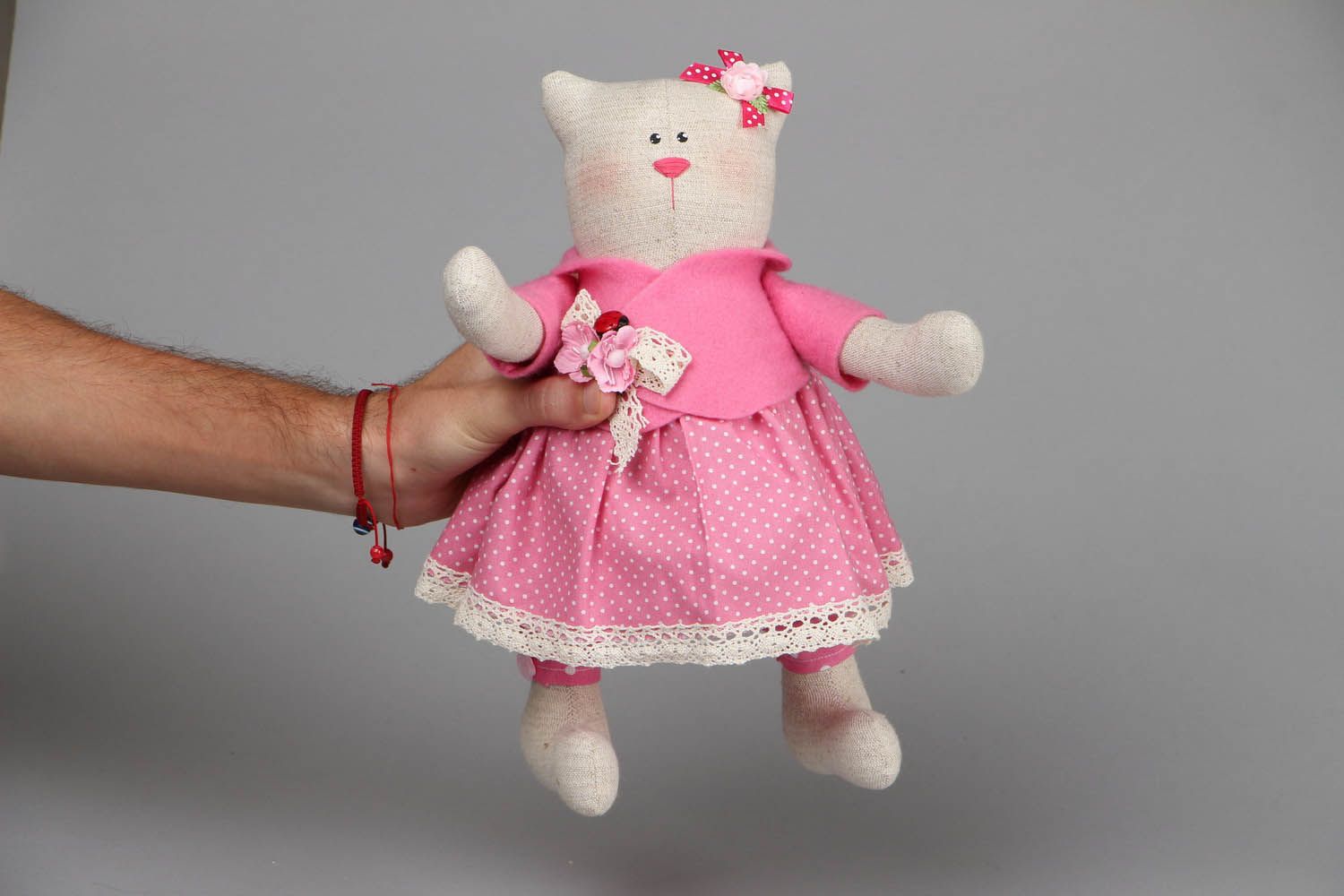 Текстильная игрушка ручной работы Кошка Китти фото 4