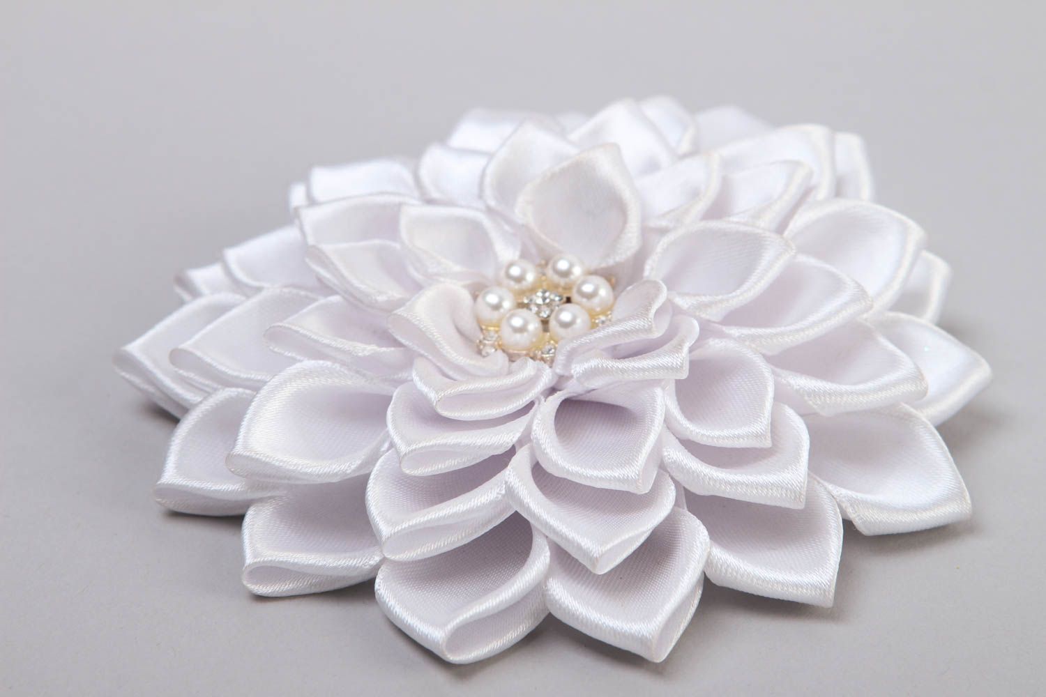 Handmade hair clip kanzashi flowers designer accessories gifts for women photo 3