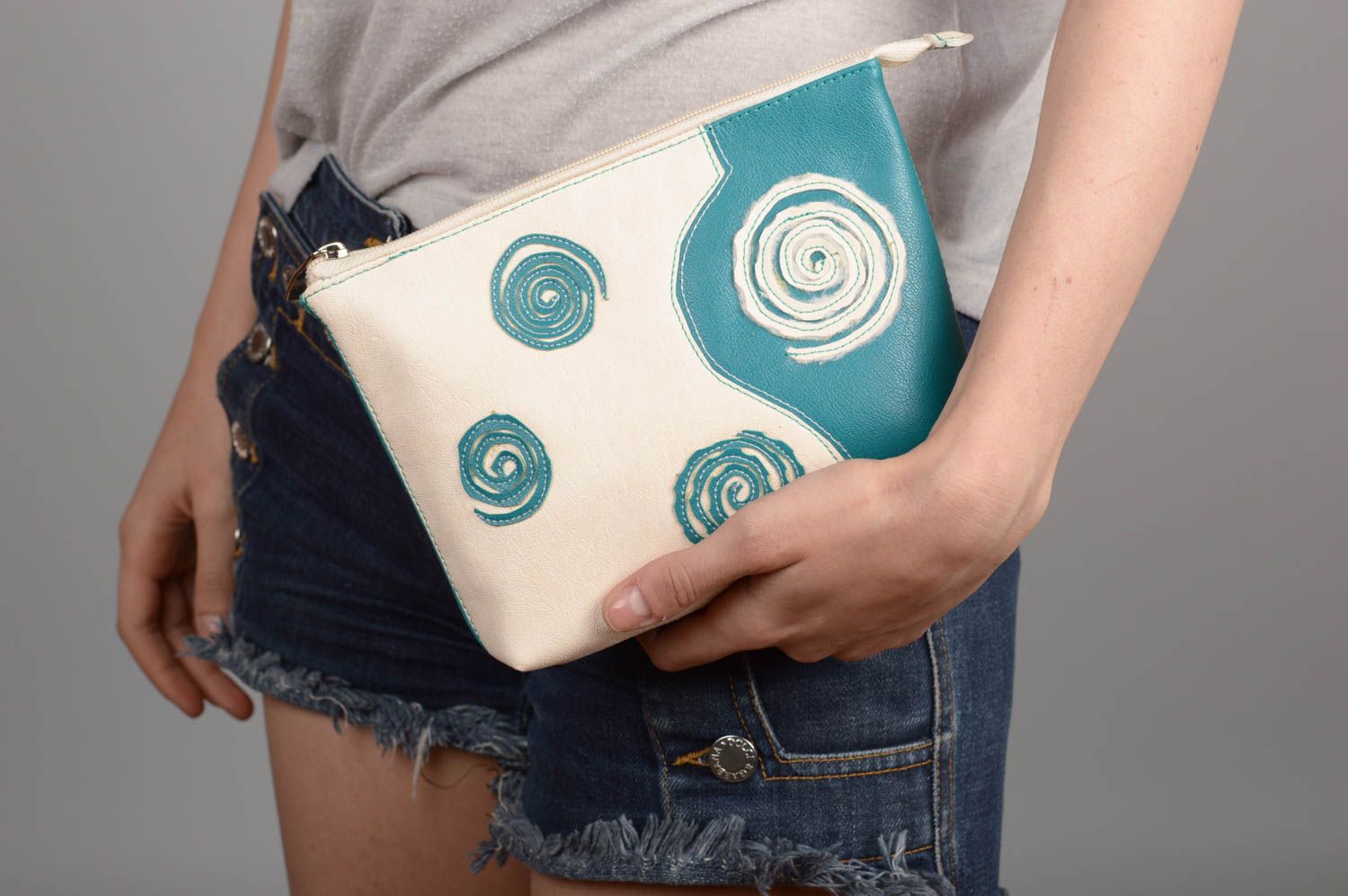 Handmade Clutch Tasche Accessoire für Frauen kleine Damentasche Designer Tasche foto 5