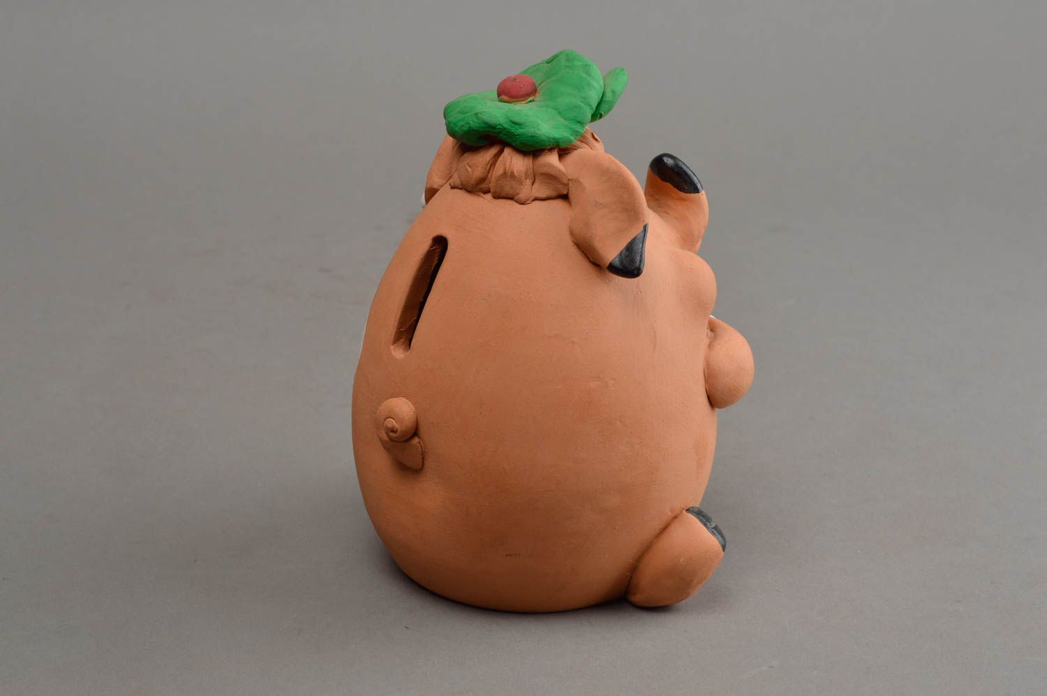 Hucha de cerámica artesanal elementos decorativos regalo original cerdo foto 4