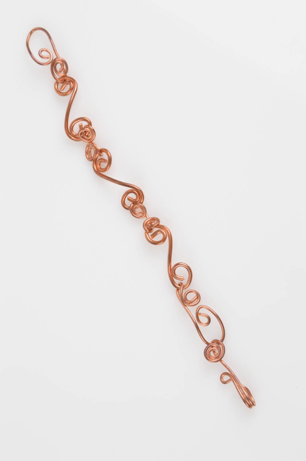 Pulsera de metal de cobre artesanal accesorio para mujer regalo original foto 4
