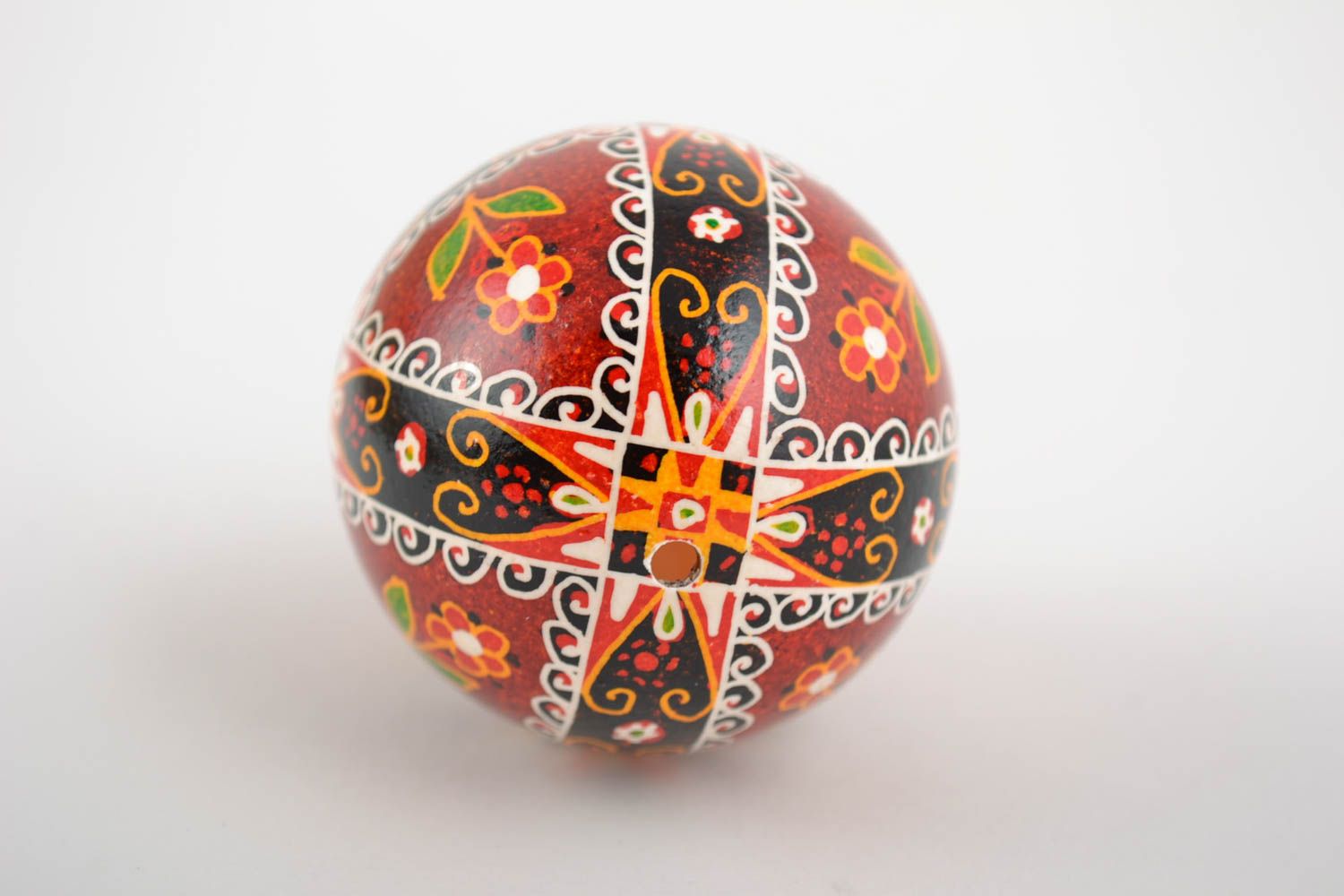 Easter egg painted with acrylics beautiful handmade chicken hollow egg pysanka photo 5