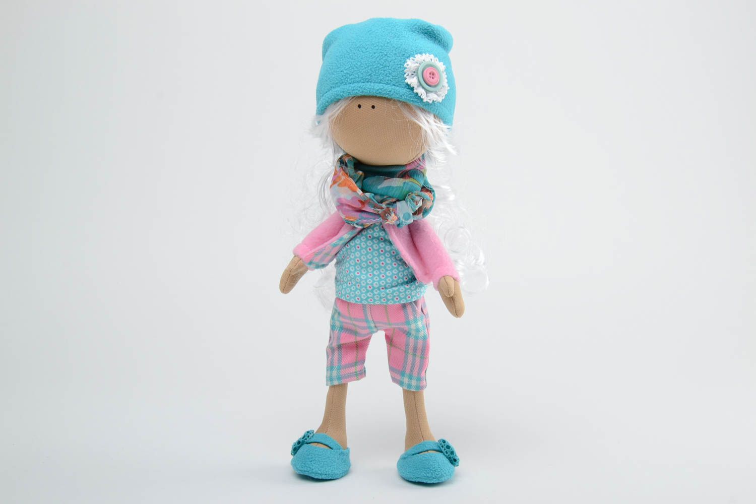 Weiche Interieur Puppe handmade aus Stoff Künstler für Haus Dekor und für Kinder foto 2