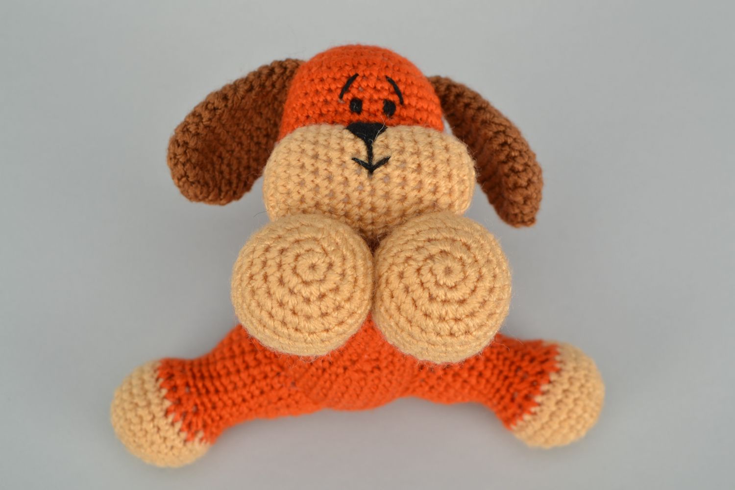 Soft crochet toy Ginger Puppy photo 5