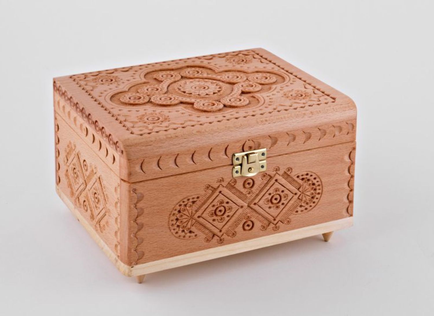 Carved wooden box photo 6