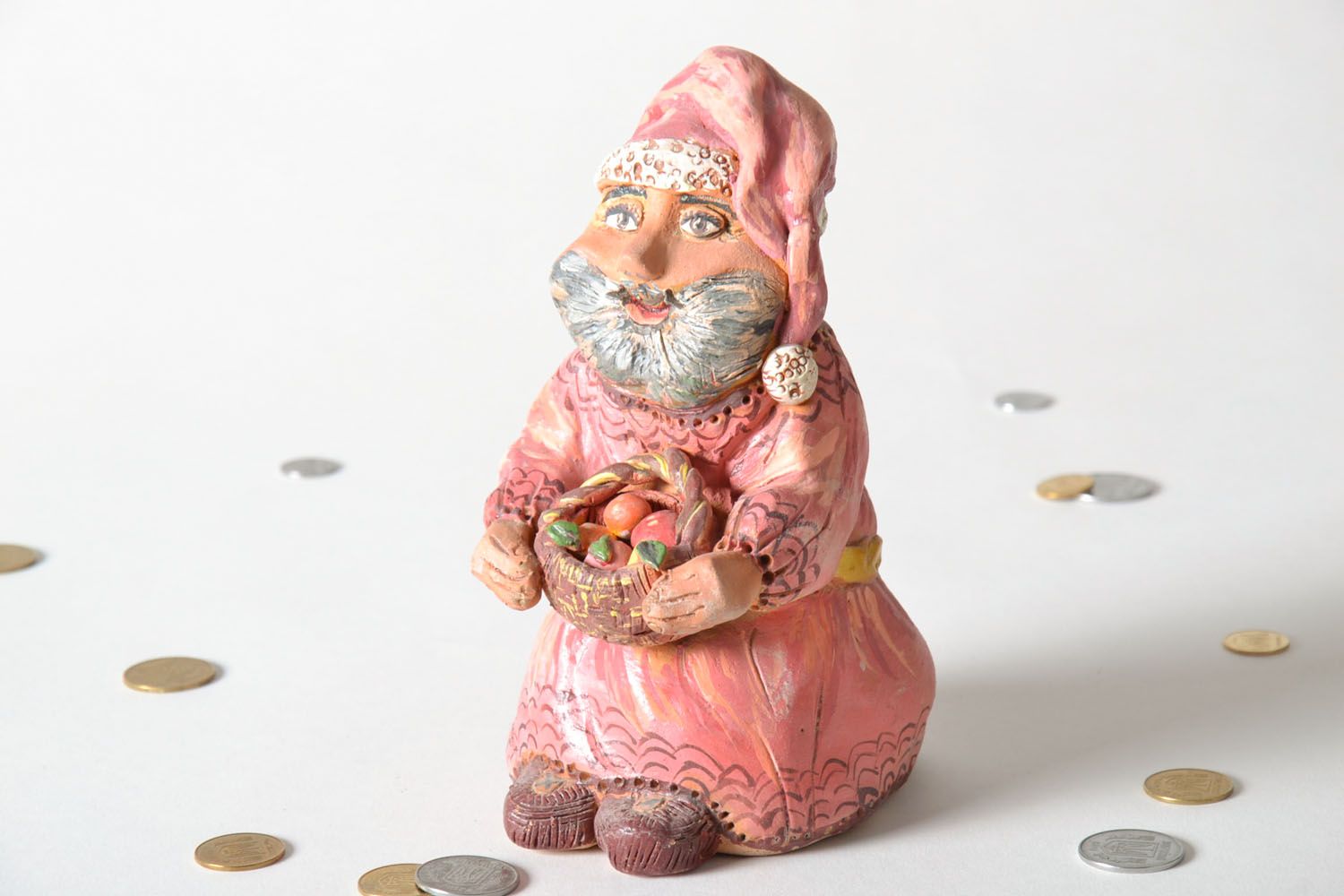 Ceramic money box in the shape of an old man photo 1