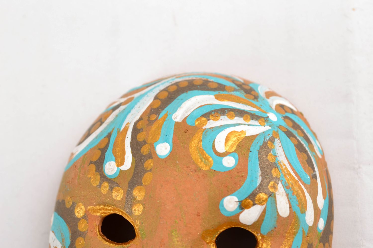Сувенирная маска с магнитом глиняная  фото 4