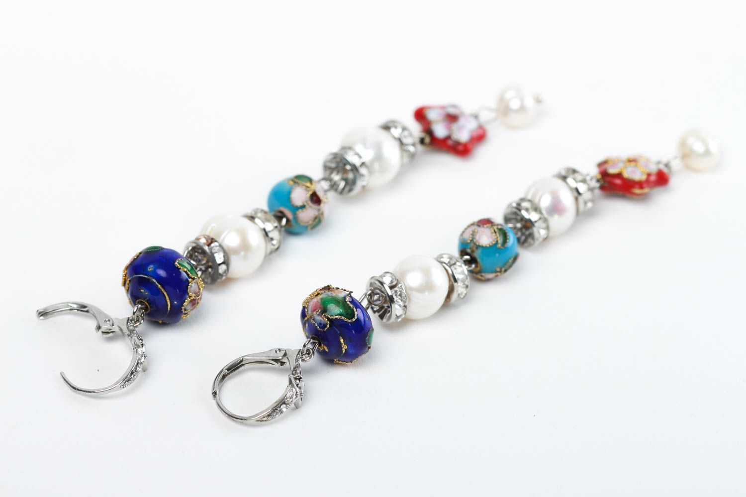 Handmade earrings beaded accessory unusual jewelry beads earrings gift for her photo 4