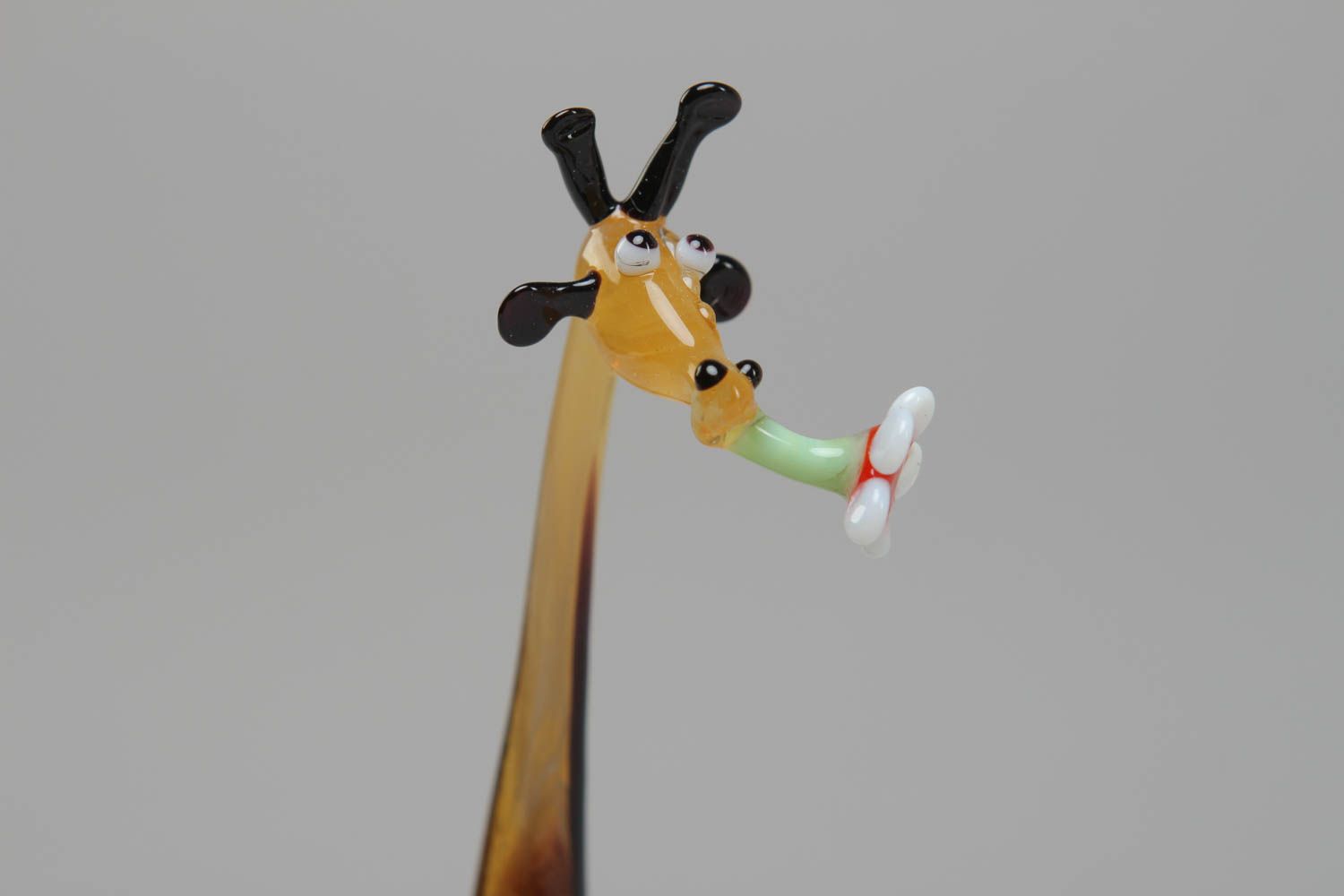 Figurine Lampwork Giraffe aus Glas foto 2