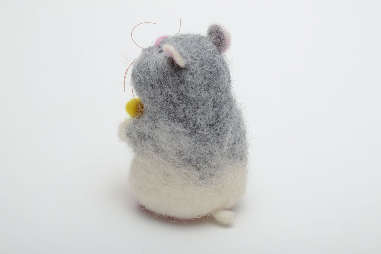 Interior toy felted of wool Hamster with Cheese photo 4