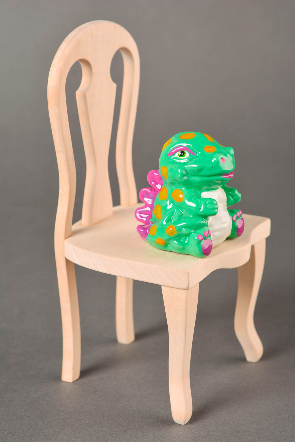 Figura artesanal decoración de interior regalo para niño figura de yeso Dragón foto 1