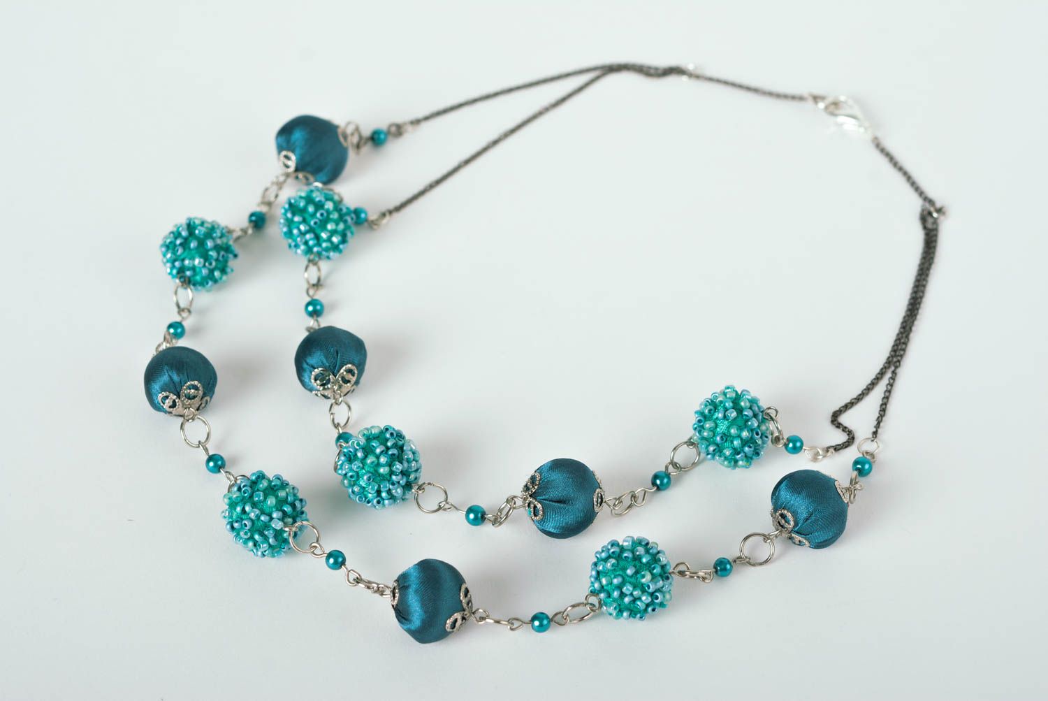 Blaue schöne handgemachte Damen Halskette Halsschmuck für Damen Schmuck Collier foto 1