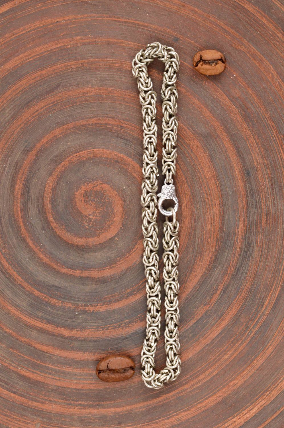 Handmade cupronickel bracelet chain weaving accessories designer bijouterie photo 1