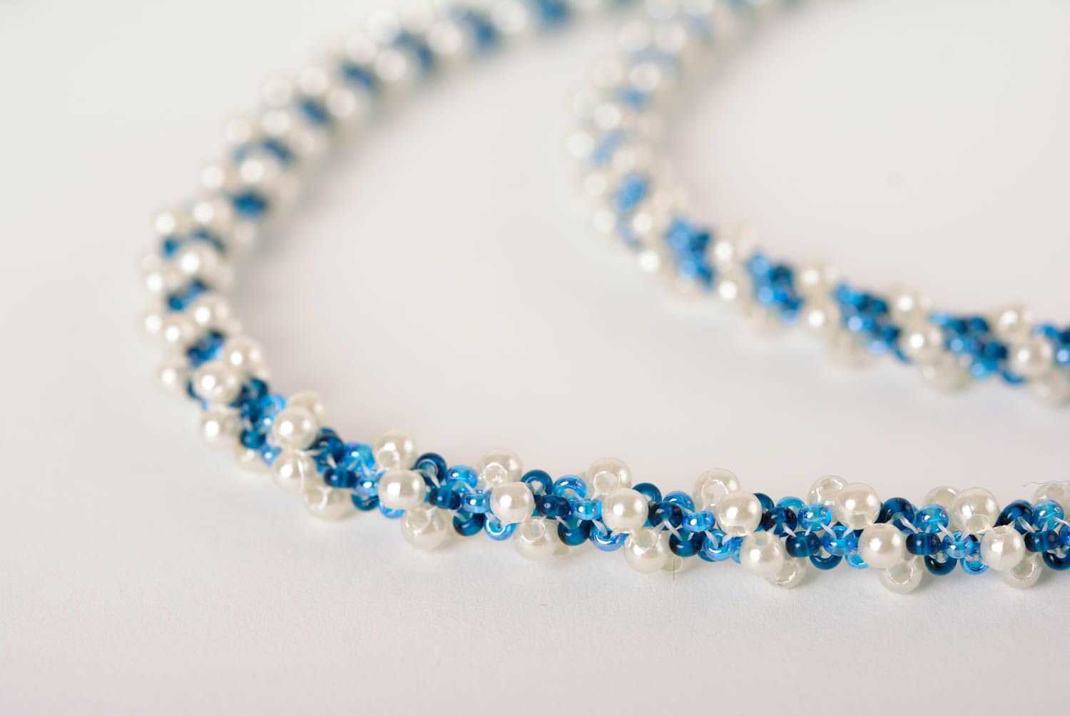 Lariat Halskette handmade Collier aus Glasperlen lange Damen Halskette für Damen foto 3