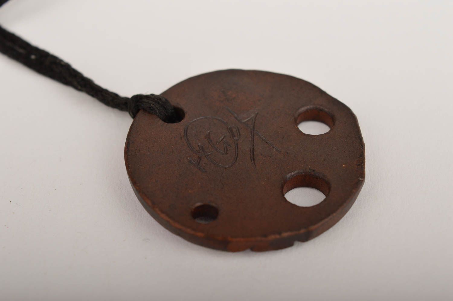 Handmade pendant unusual pendant clay jewelry designer accessory gift ideas photo 3