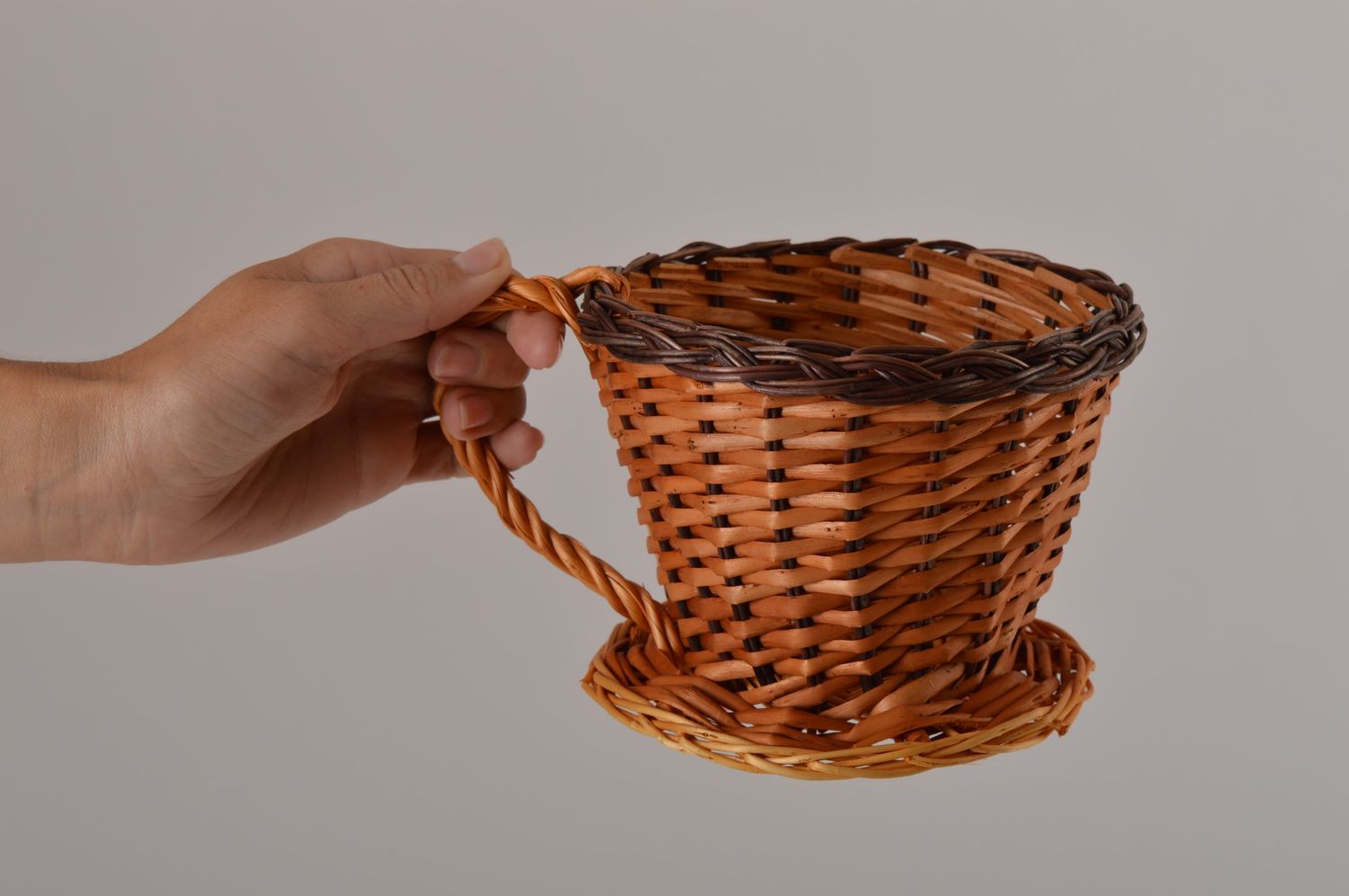 Handmade woven cachepot interior decorating home goods decorative use only photo 4