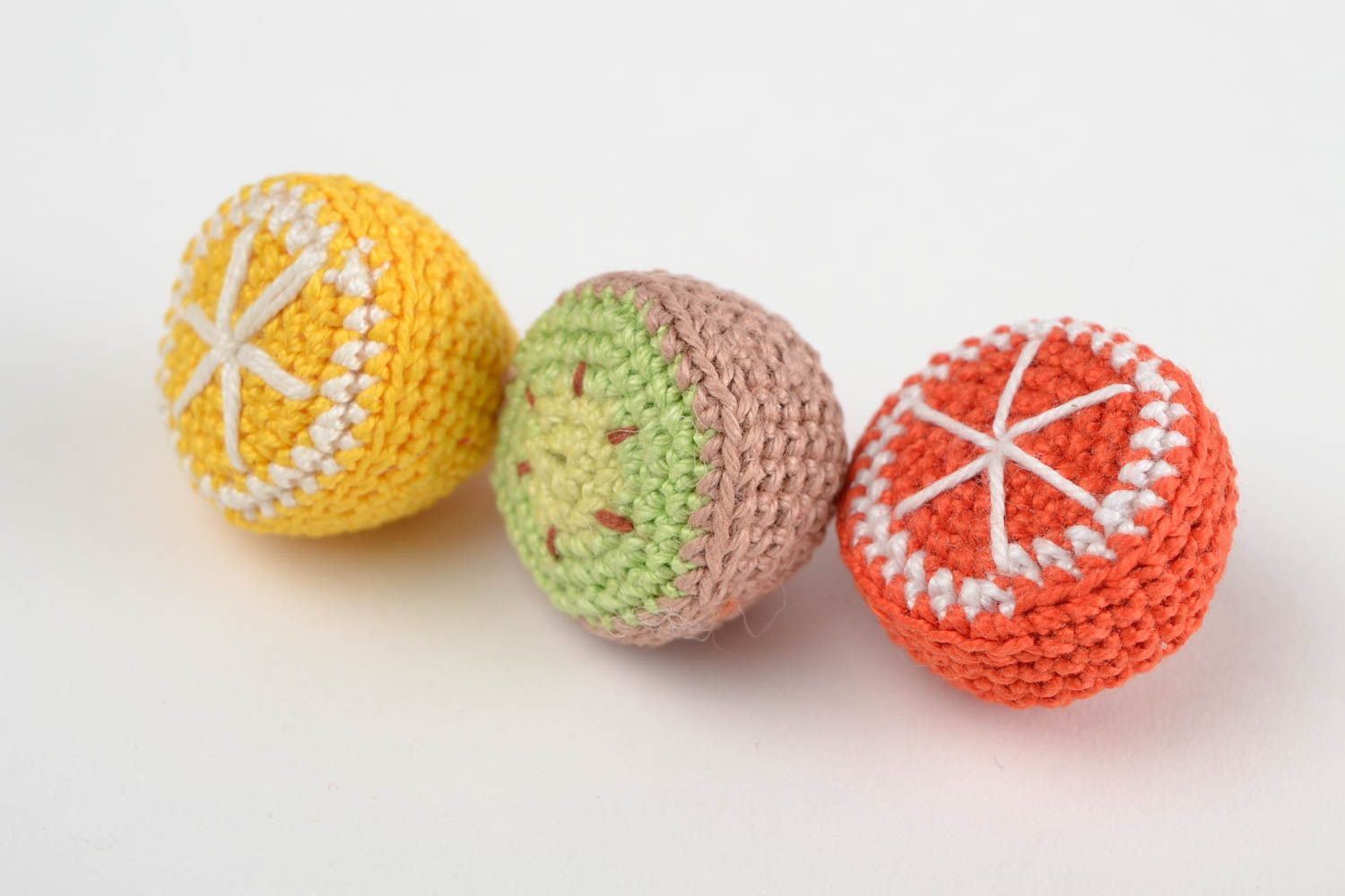 Peluches fruits faite main Jouets au crochet design Cadeau pour enfant original photo 5