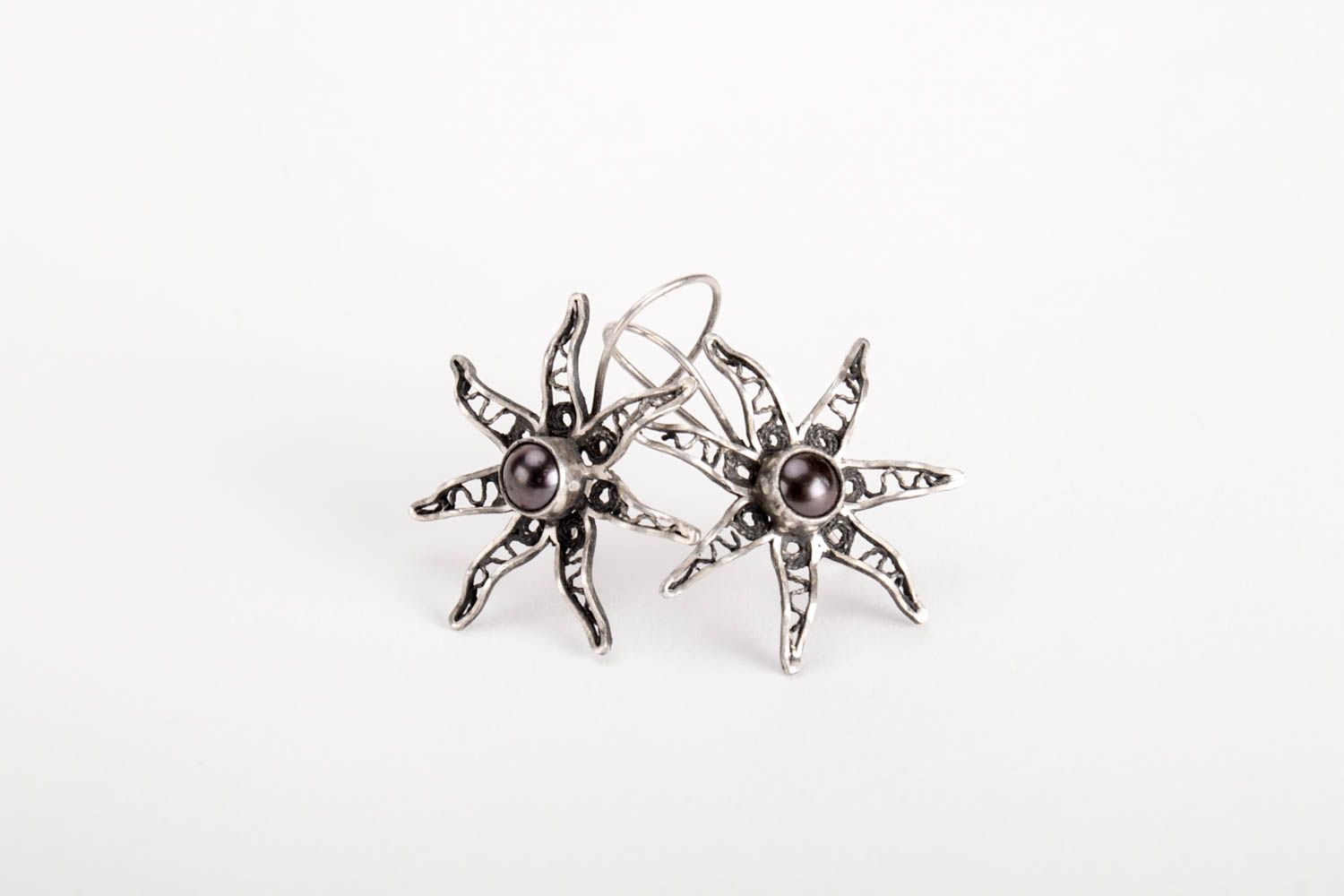 Handmade silver earrings unusual silver earrings gift for women silver jewelry photo 4
