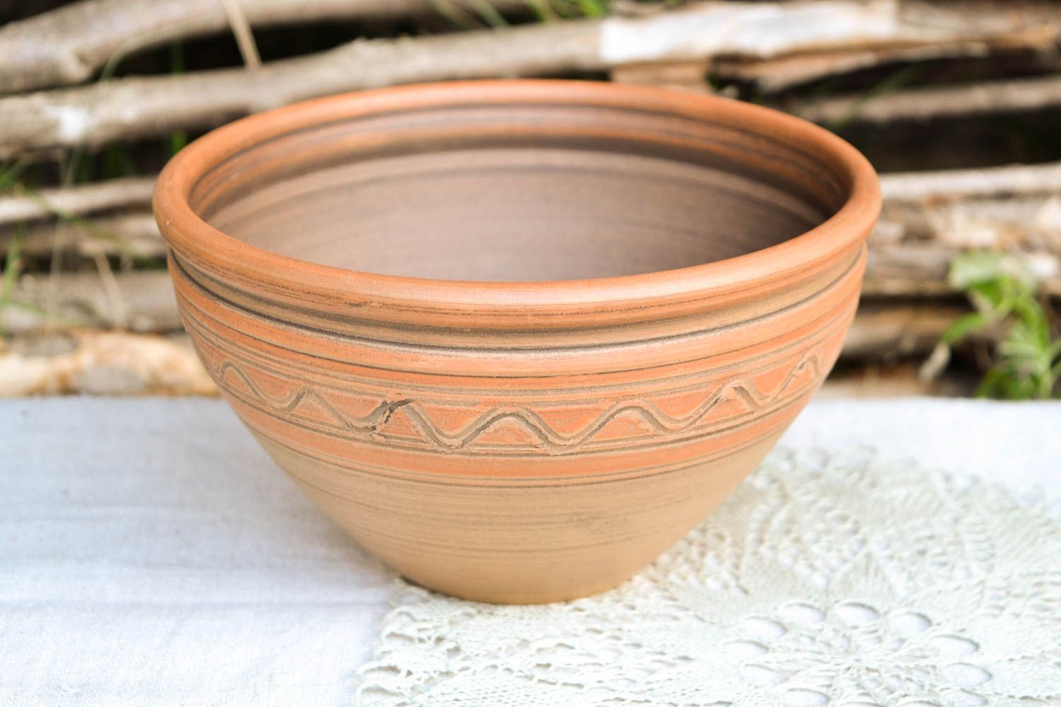 Ceramic kitchenware unusual deep pot beautiful designer home accessory photo 1
