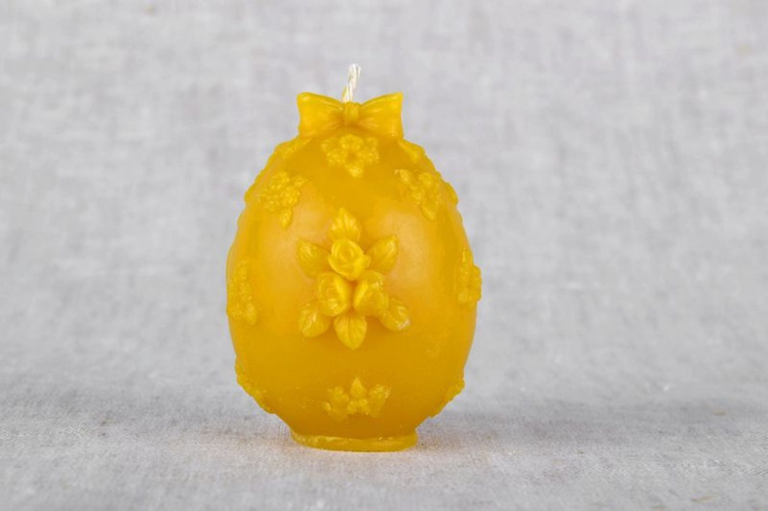 Candle made of beeswax Egg with Angel photo 2