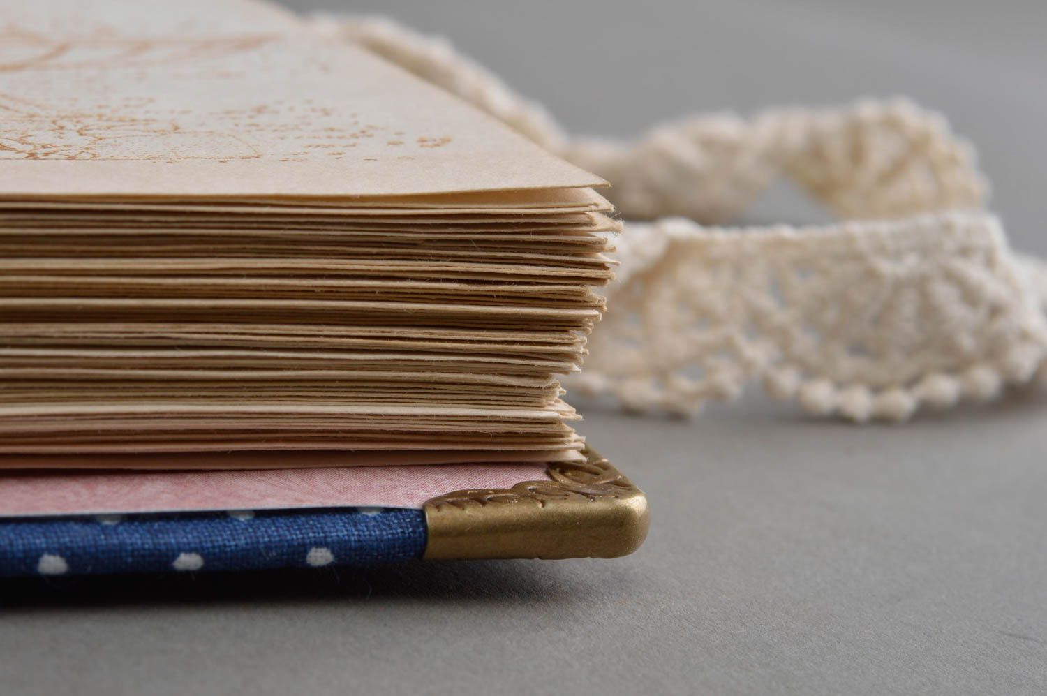 Designer textile notebook handmade notepad for recipes ideas for decor photo 5