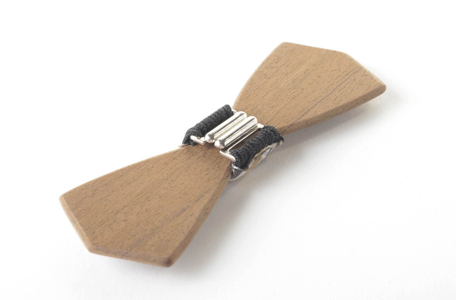 Schöne originelle Fliege aus Holz handmade Accessoire für Männer Krawatte Fliege foto 2