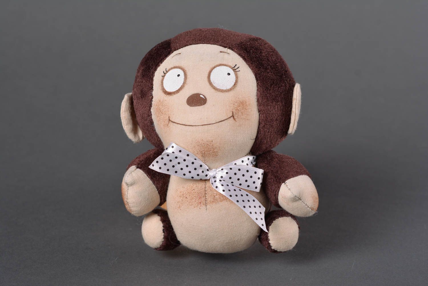 Handmade Kuscheltier Affe knuddelig Stoff Spielzeug Geschenk für Kinder  foto 1