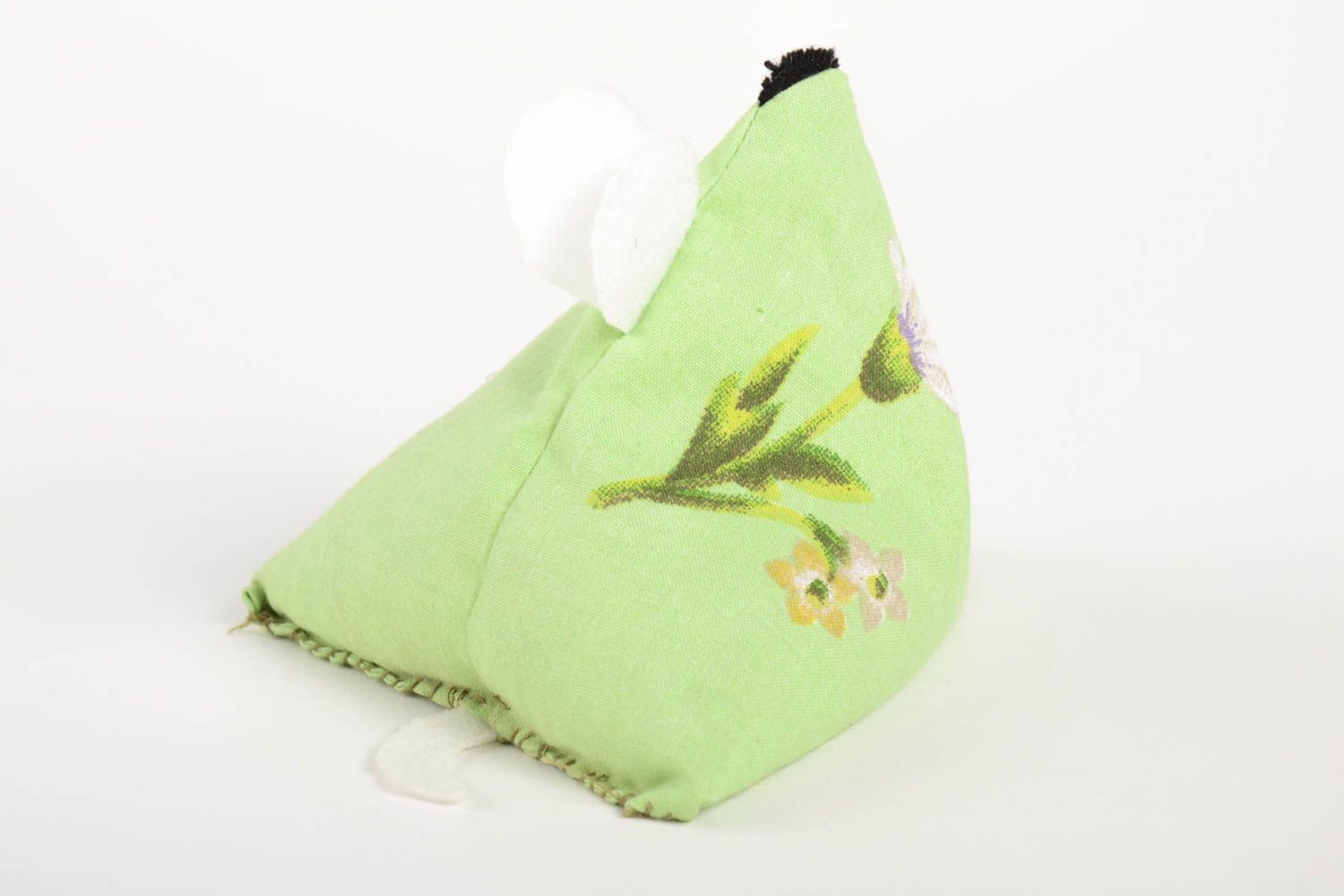 Handmade grünes Kuscheltier Maus Stoff Spielzeug Geschenk für Kinder foto 2