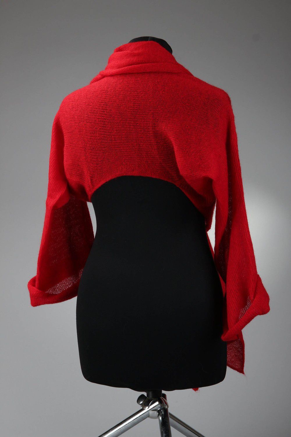 Red mohair cardigan photo 4