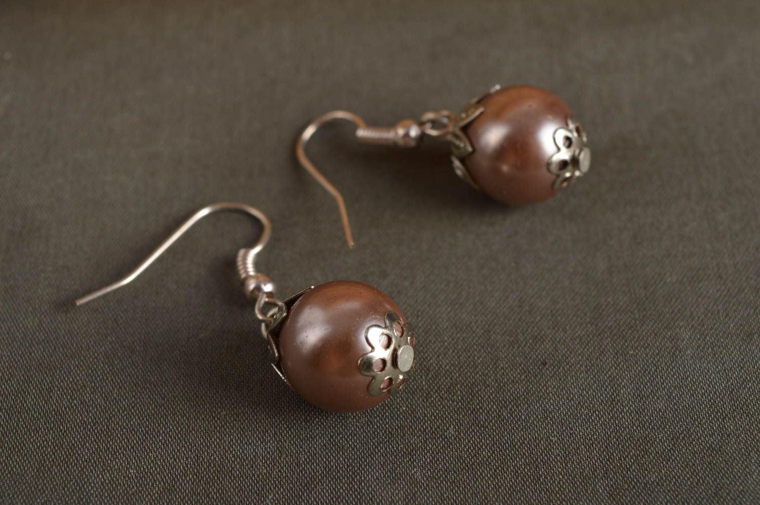 Handmade trendy cute earrings elegant dangling earrings beaded accessory photo 1